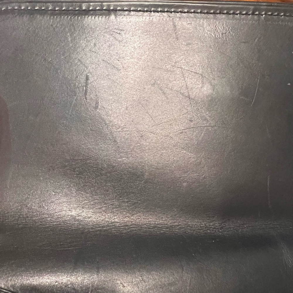 Vintage 70’s Gucci Black Leather handbag w/ Chain - Picture 8 of 13